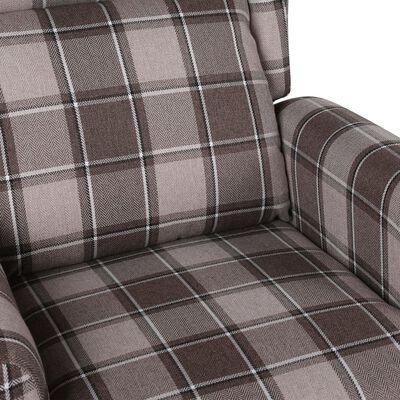 vidaXL Podnoszony fotel masujący, beżowy, obity tkaniną