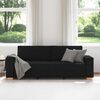 vidaXL Sofa 3-osobowa Czarna 220x78x84 cm Tkanina