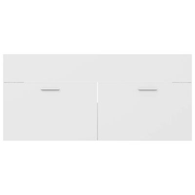 vidaXL Szafka pod umywalkę, biała, 100x38,5x46 cm, płyta wiórowa