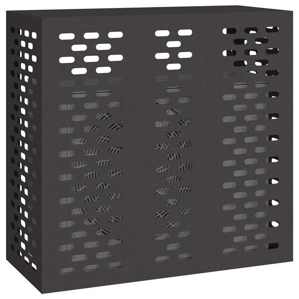 vidaXL Pokrywa do klimatyzatora Czarny 110 x 50 x 105 cm Stal