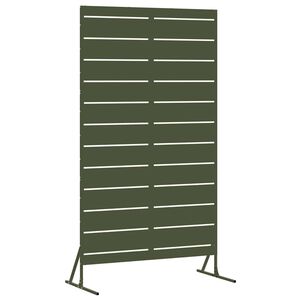 vidaXL Ekran prywatności 100 x 50 x 180 cm Stal Oliwkowy zielony