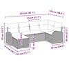 vidaXL Zestaw Sof na Ogród 6 pcs Beżowy polirattan