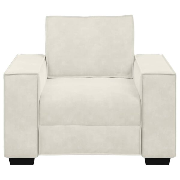 vidaXL Sofa Fotel Kremowy 100x78x84 cm Aksamit