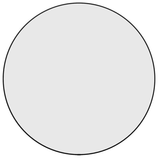 vidaXL Lustro ścienne, czarne, Ø 60 cm, okrągłe