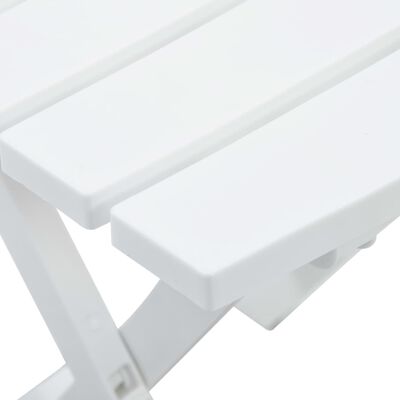 vidaXL Składany stół ogrodowy, 45,5x38,5x50 cm, biały