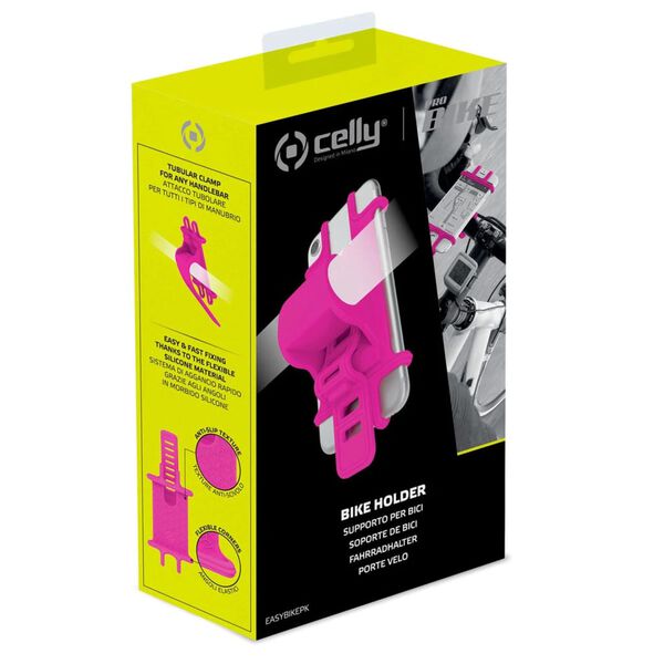 Celly Uchwyt rowerowy na telefon Easybike, r&oacute;żowy