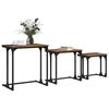 vidaXL Stolik Kawowy Nesting 3 pcs Stare drewno 50.5 x 35 x 53 cm