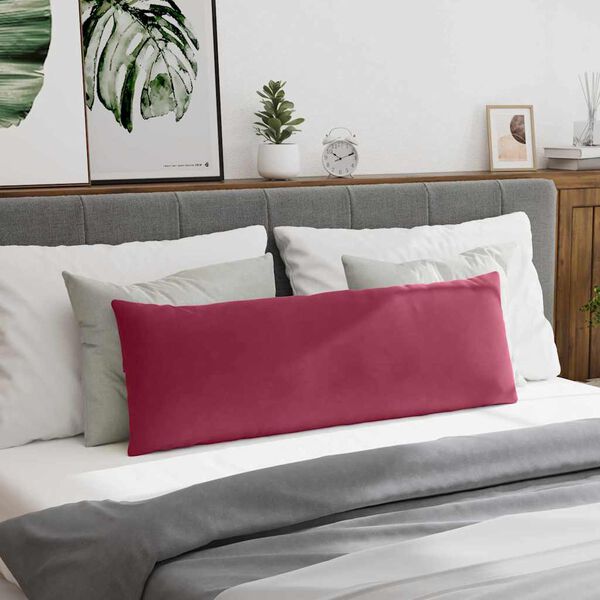 vidaXL Poduszki na sofę 2 pcs Czerwone wino 120 x 40 cm