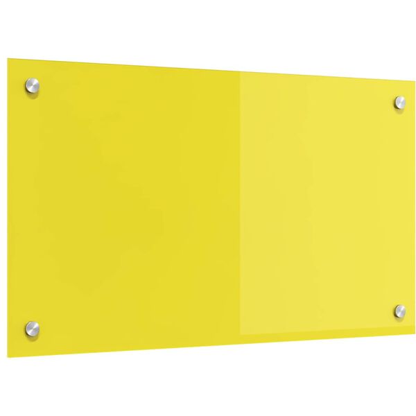 vidaXL Przód kuchenny Żółty 70 x 40 x 0,6 cm szkło hartowane