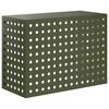 vidaXL Pokrywa do klimatyzatora Oliwkowy zielony 110 x 50 x 80 cm Stal