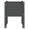 vidaXL Donice, 2 szt., szare, 40x40x52,5 cm, lite drewno sosnowe