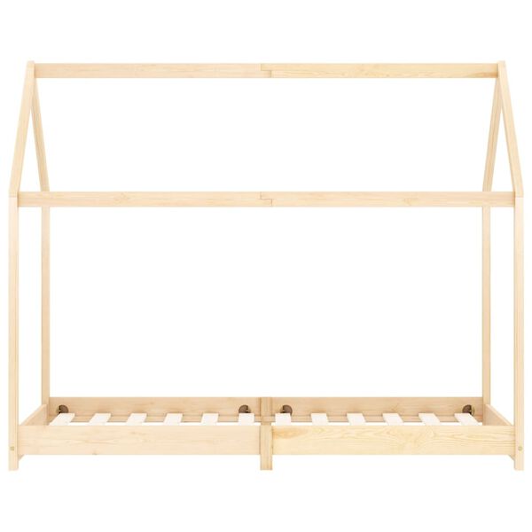vidaXL Rama łóżka dziecięcego, lite drewno sosnowe, 90 x 200 cm