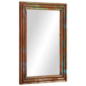 vidaXL Lustro łazienkowe, 50x70 cm, lite drewno akacjowe i szkło