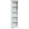 vidaXL P&oacute;łka na książki 46 x 20 x 170 cm Lite drewno sosnowe Biały