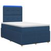vidaXL Ł&oacute;żko z box spring LED z materacem niebieski 120 x 200 cm