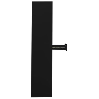 vidaXL Szafa biurowa, czarna, 90x40x180 cm, stalowa