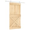 vidaXL Drzwi przesuwne Naturalne i białe 100 x 210 cm