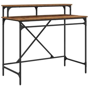 vidaXL Biurko Stare drewno 100 x 50 x 90 cm Materiał drewnopochodny