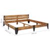 vidaXL Rama ł&oacute;żka, lite drewno akacjowe, szczotkowane, 200x200 cm