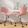 vidaXL Obrotowe krzesła stołowe, 2 szt., r&oacute;żowe, aksamitne