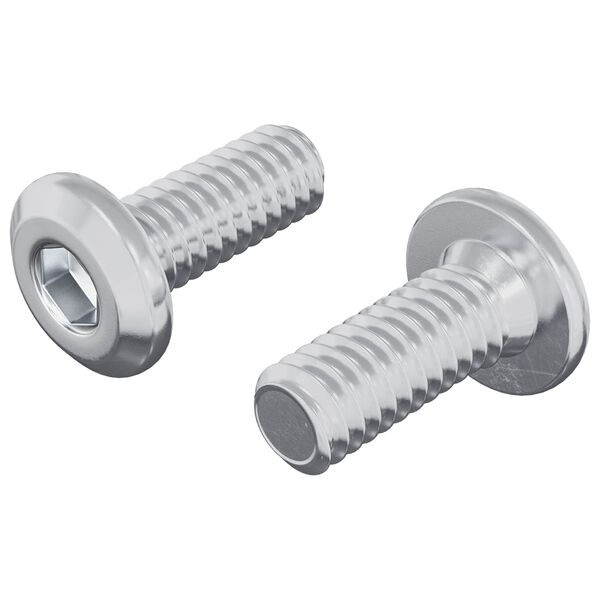 vidaXL Śruba z blokadą głowicy 2 pcs Srebrny M6 x 15 mm Stal