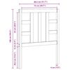 vidaXL Wezgłowie ł&oacute;żka, czarne, 81x4x100 cm, lite drewno sosnowe