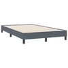 vidaXL Łóżko typu Box Spring bez materaca Ciemnoszary 120x220 cm