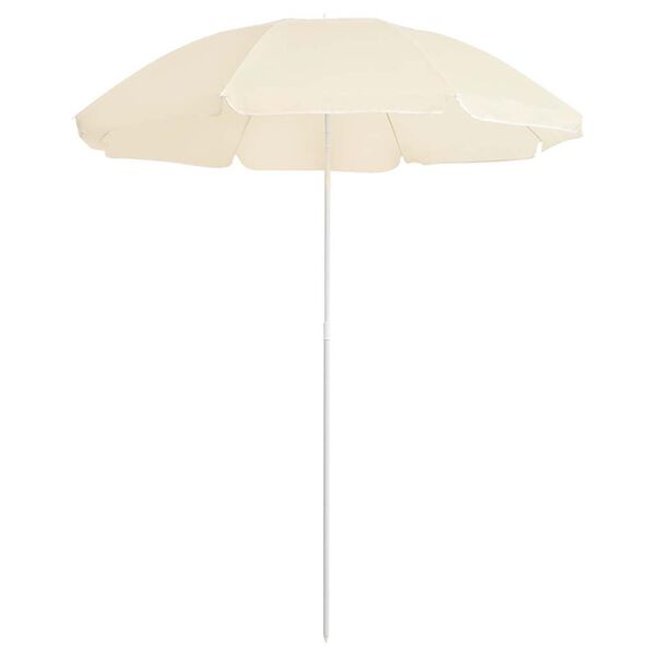vidaXL Parasol ogrodowy na stalowym słupku, piaskowy, 180 cm