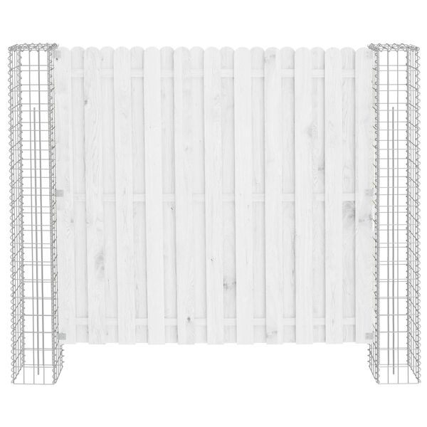 vidaXL Słupek ogrodzeniowy. 2 pcs Srebrny 20 x 20 x 190 cm Metal