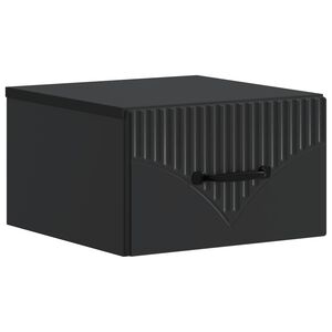 vidaXL Wisząca Szafka Nocna z szufladą Czarny 34,5 x 33 x 20 cm