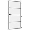 vidaXL Drzwi wewnętrzne, czarne, 102,5x201,5 cm, szkło i aluminium