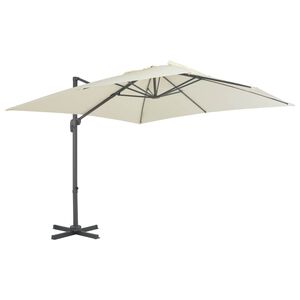 vidaXL Parasol ogrodowy Cantilever z aluminiowym słupkiem 300x300 cm, piaskowy