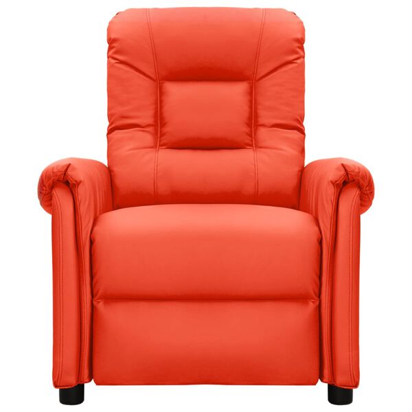 vidaXL Elektryczny fotel masujący, czerwony, sztuczna sk&oacute;ra