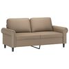 vidaXL 2-osobowa sofa, kolor cappuccino, 140 cm, sztuczna sk&oacute;ra