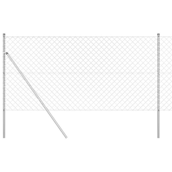 vidaXL Słupek ogrodzeniowy. Srebrny 10 x 1,2 m (siatka 60 x 60 mm)