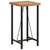 vidaXL Stolik barowy, 55x55x107 cm, lite drewno akacjowe i żelazo