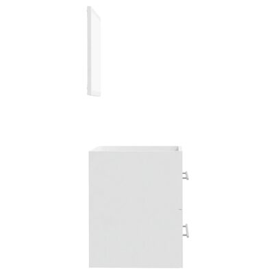 vidaXL Szafka łazienkowa z lustrem, biała z połyskiem, 41x38,5x48 cm