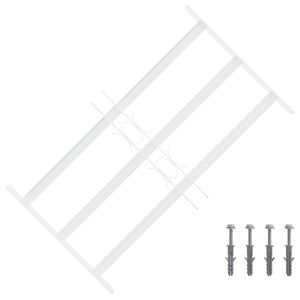 vidaXL Krata zabezpieczająca do okien z 3 poprzeczkami 43-74 cm