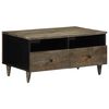 vidaXL Stolik kawowy Jasnoszary 80x54x40 cm Drewno lite Mango