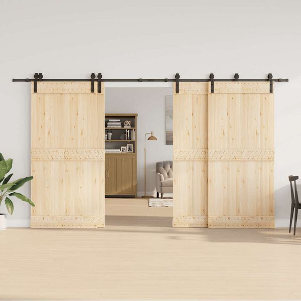 vidaXL System do montażu drzwi przesuwnych, 400 cm, stal, czarny