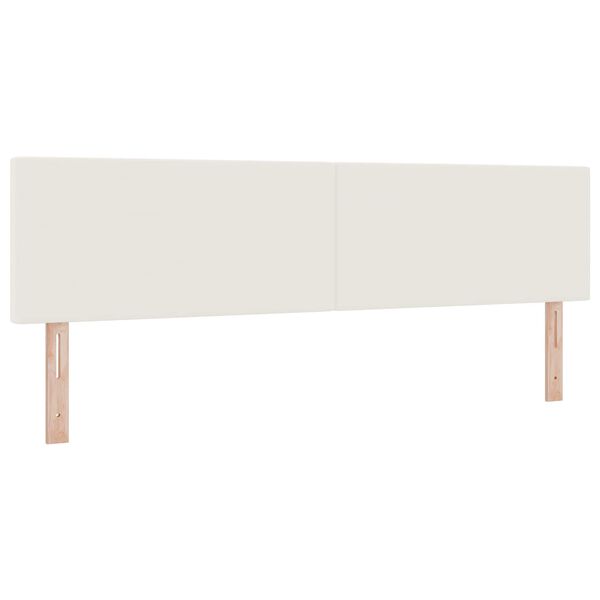 vidaXL Wezgłowie LED Ze LED Lights Kremowy 180 cm Poliester