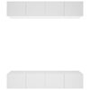 vidaXL Szafki TV, 4 szt., białe, 80x30x30 cm, materiał drewnopochodny