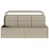 vidaXL Poolside Float Storage Jasnoszary 110x100x57 cm Polirattan