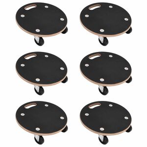 vidaXL W&oacute;zek transportowy 6 pcs Szary sklejka