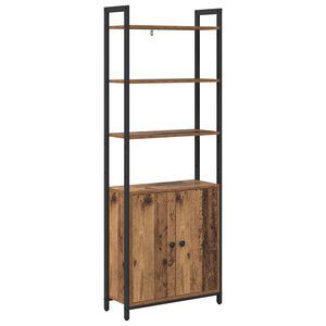 vidaXL Szafka na książki 6 poziom&oacute;w 60 x 24 x 161 cm Stare drewno