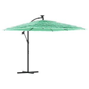vidaXL Parasol ogrodowy na stalowym słupku, zielony, 246x246x230 cm