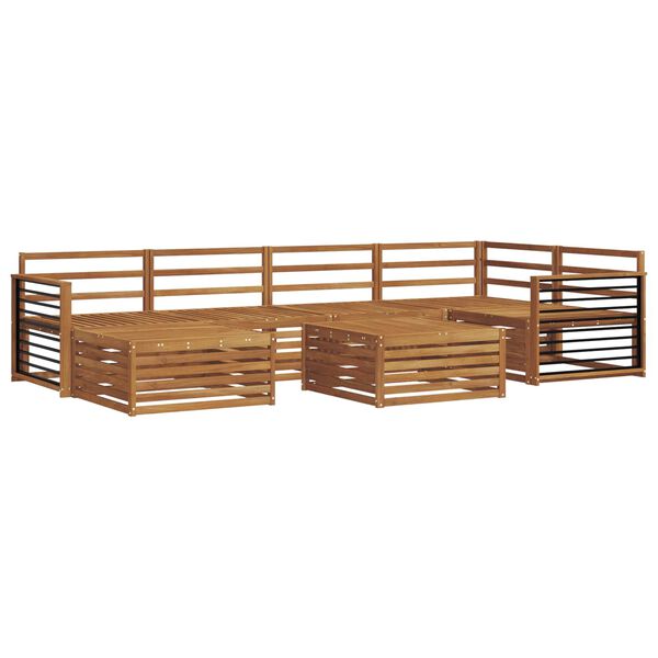 vidaXL Zestaw sof na zewnątrz 7 pcs Naturalny
