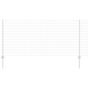 vidaXL Ogrodzenie Euro z słupkiem 25 x 1 m Stal ocynkowana srebrny