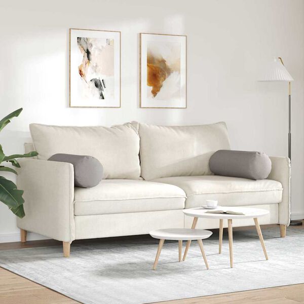 vidaXL Poduszki Wałkowe 2 pcs Ciemnoszary Ø 25 x 70 cm tkanina