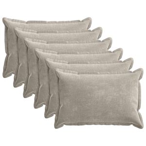 vidaXL Poszewka na poduszkę 6 pcs HOUTEN jasnoszary 40 x 60 cm